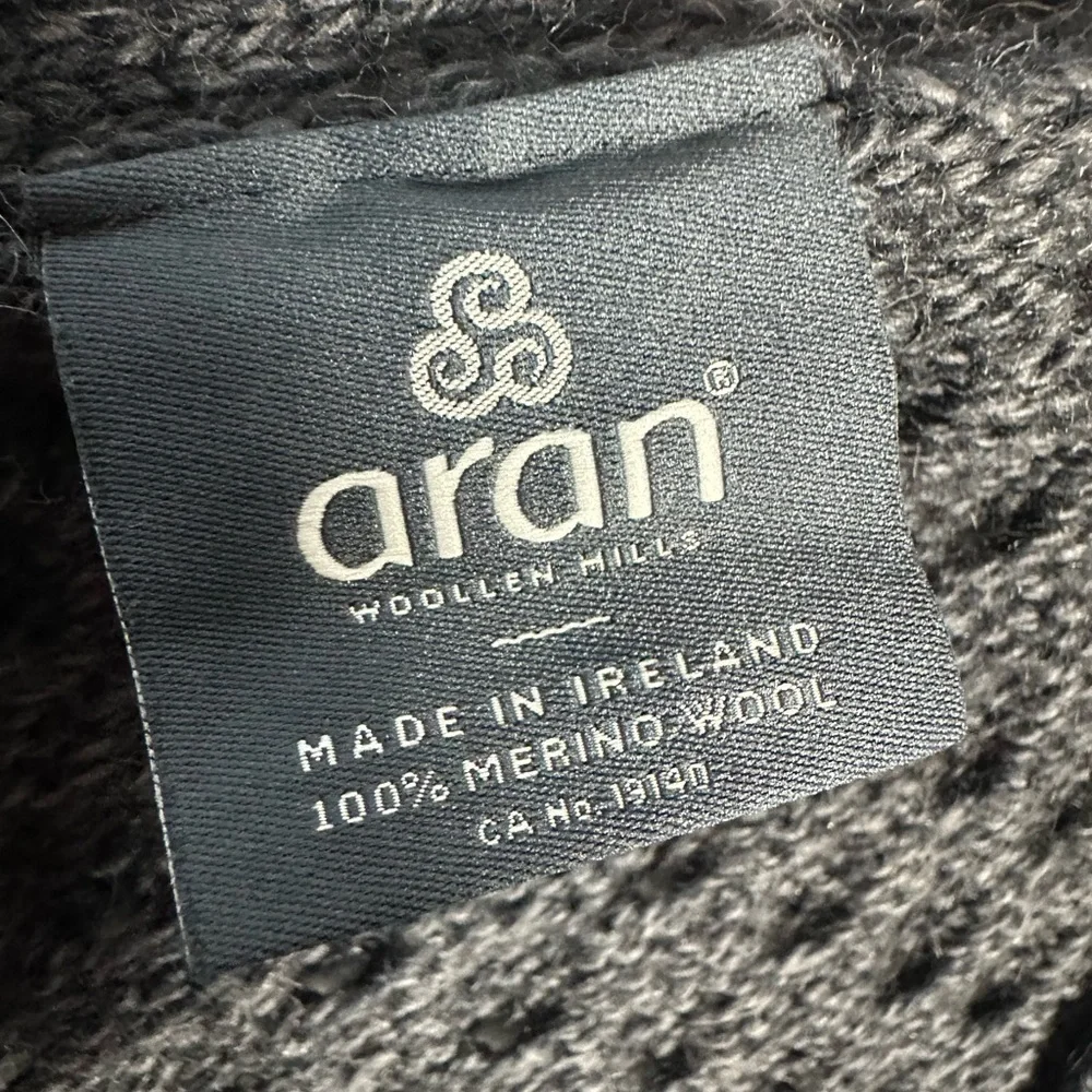 Aran Woollen Mills 100% Merino Wool Sweater Vest | Made in Ireland | Size L - Picture 5 of 6